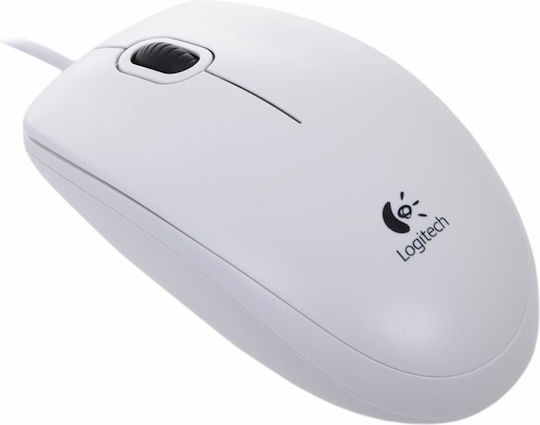 Logitech B100 С кабел Мишка Бял