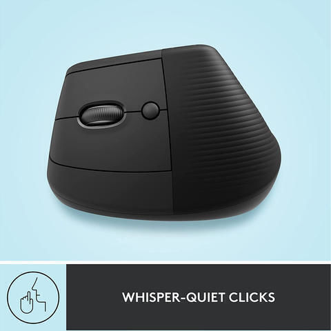 Logitech Lift Wireless Ergonomic Vertical Mouse for Left-handed Black