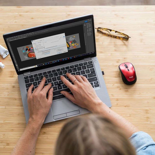 Trust Yvi+ Eco Wireless Mouse Roșu