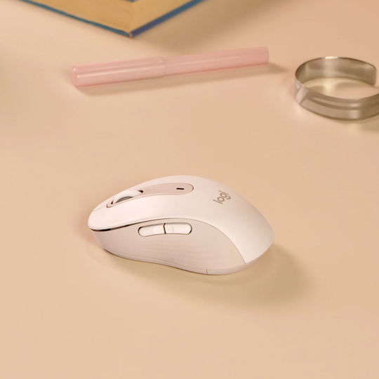 Logitech Signature M650 L For Business Ασύρματο Bluetooth Ποντίκι Off-white Large