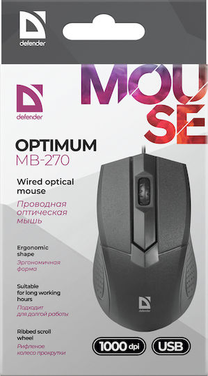 Defender Optimum MB-270 Wired Mouse Black