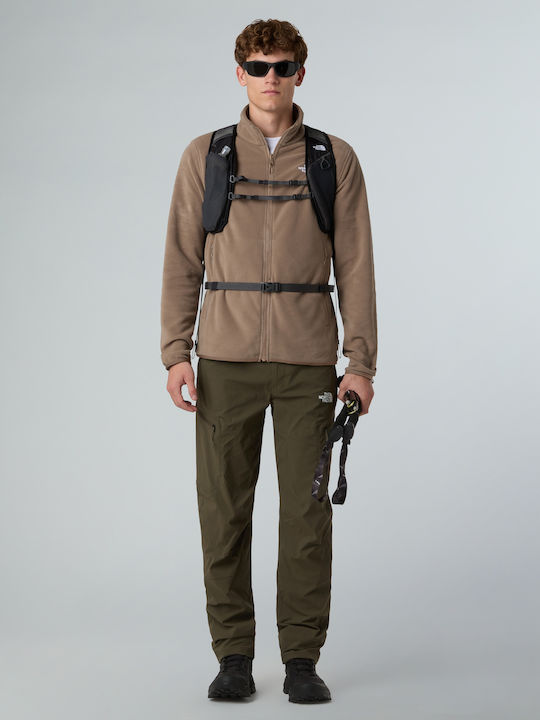 Glacier Men's Fleece Cardigan Mocha Brown