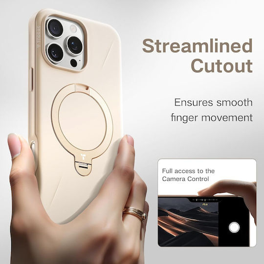 Θήκη Torras Ostand Spin Fusion Magsafe Kickstand Desert Gold Iphone 16 Pro Max