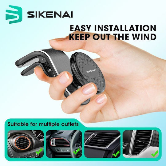 Sikenai XO-32 Suport Auto pentru Telefon Mobil cu Magnet Argintiu