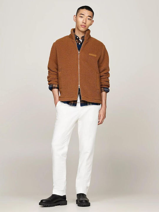 Men's Fleece Jacket Sherpa Brown
