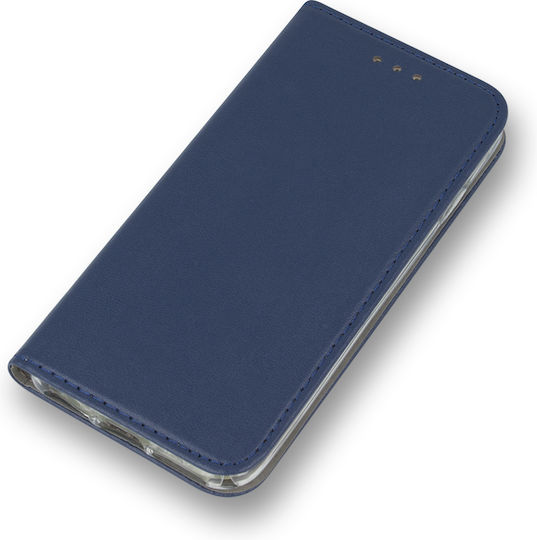Smart Книга Кожа / Силикон Тъмносин (Motorola Edge 60 Pro)