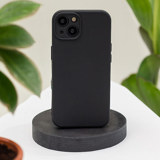 TelForceOne Silicon Umschlag Rückseite Silikon Schwarz (Realme 14x 5G)