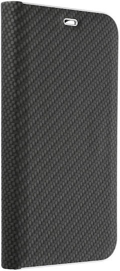 Forcell Luna Carbon Book Δερματίνης Μαύρο (Galaxy S9+)