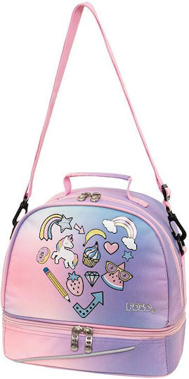 Polo Kinder Spaß II Schulische Isolierte Imbiss-Tasche Futter 6lt Flieder Einhörner 26x15x24cm