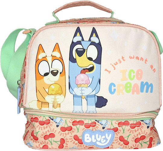 Bluey Schulische Isolierte Kinder Lunchtasche 5lt Mehrfarbige Bluey 20x8x23cm
