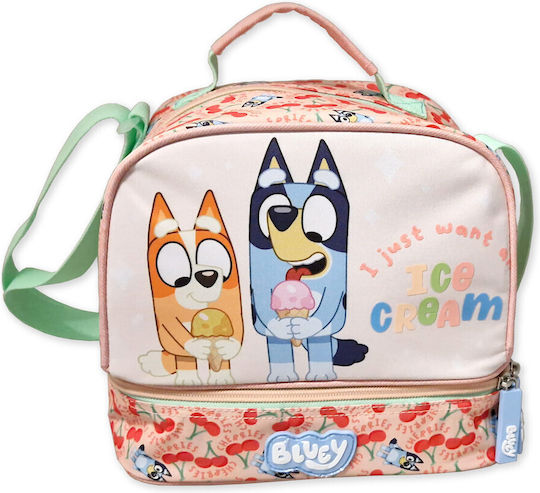Bluey Schulische Isolierte Kinder Lunchtasche 5lt Mehrfarbige Bluey 20x8x23cm