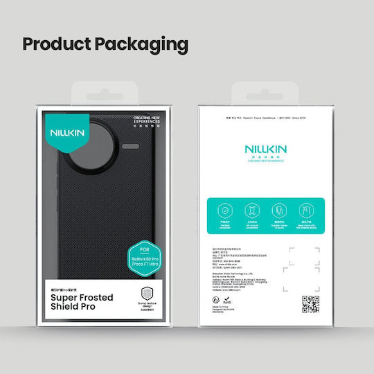 Nillkin Super Frosted Pro Back Cover Plastic / Silicone Black (Poco F7 Ultra, Nillkin)