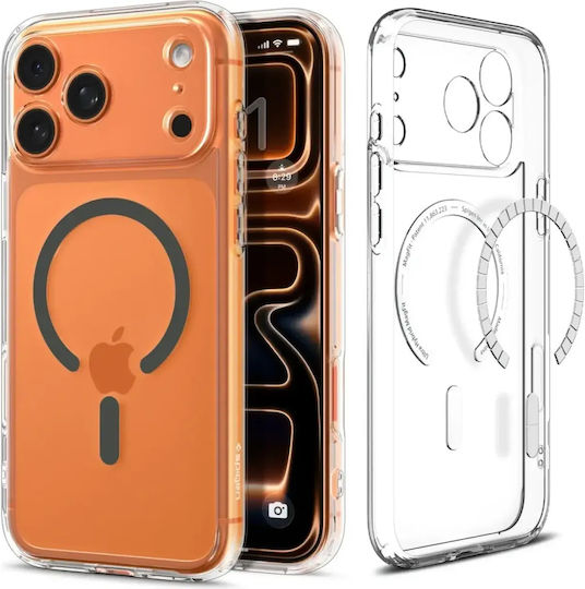 Spigen Ultra Hybrid MagFit Back Cover Πλαστικό / Σιλικόνης Clear Graphite (iPhone 17 Pro)