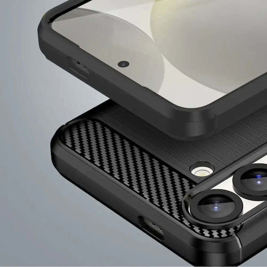 Hurtel Carbon Back Cover Σιλικόνης Μαύρο (Redmi A5)