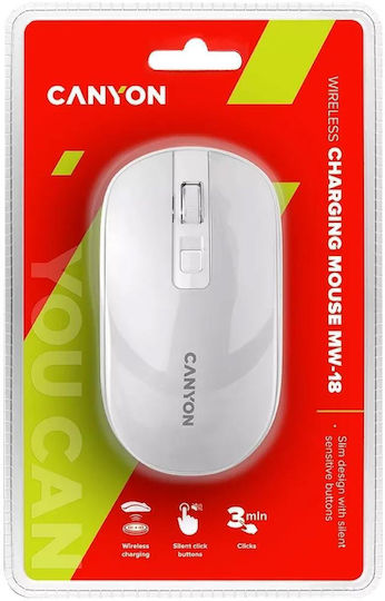 Canyon MW-18 Ασύρματο Ποντίκι Λευκό