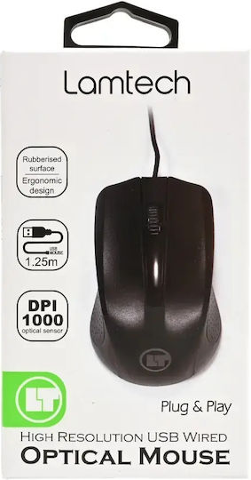 Lamtech LAM021202 Mouse Cu Fir Negru