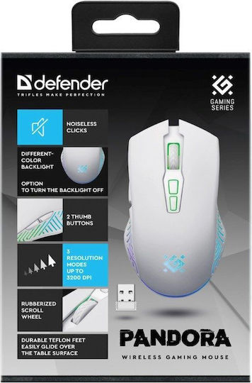 Defender Gm-502 Безжичен Мишка Бял