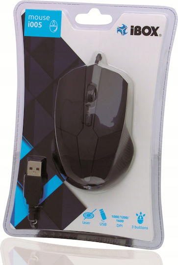 iBox i005 Verkabelt Maus Schwarz