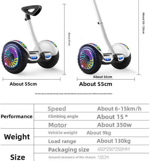 Ehome Hoverboard Mit 15km/h Höchstgeschwindigkeit In Silber Farbe