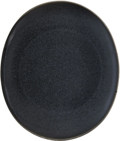 Duka Shallow Plate Made of Black Porcelain 28cm
