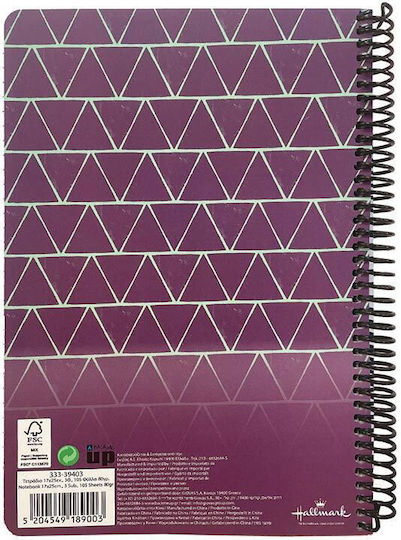 Hallmark Spiral Ruled Notebook B5 105 Paper Sheets 3 Subjects Multicolour