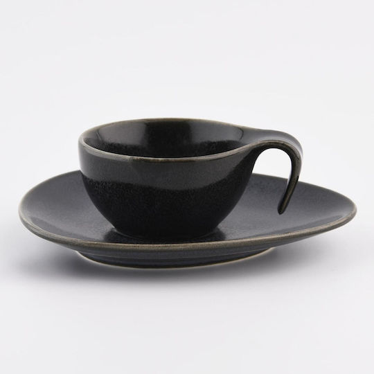 Duka Φλιτζάνι Espresso από Πορσελάνη Μαύρο 60ml