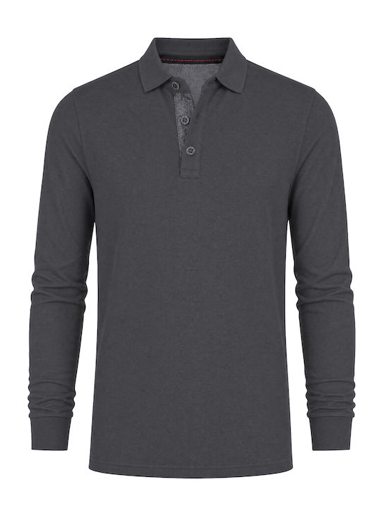 Polo Langarmbluse Gray