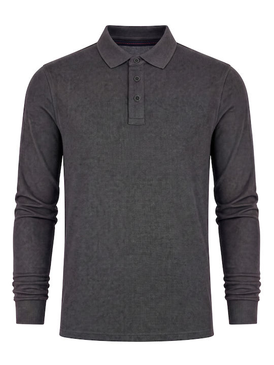 Polo Langarmbluse Gray