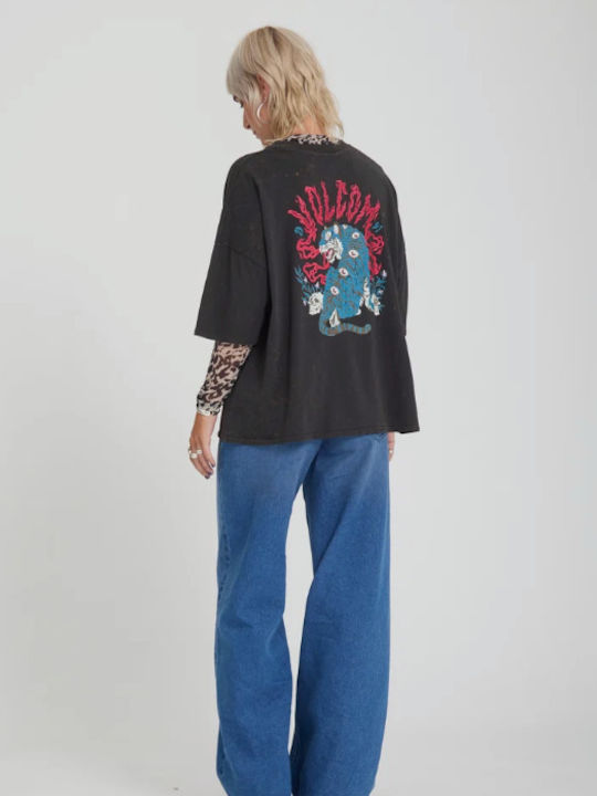 Voltrip Women's T-shirt Vintage Black