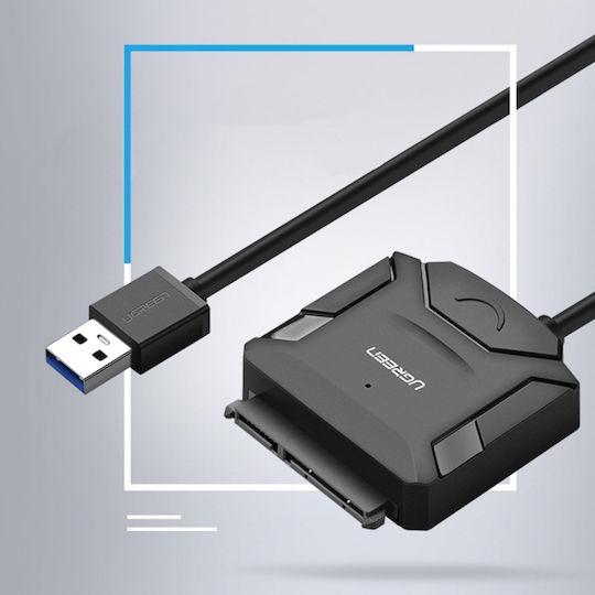 Ugreen CR108/20611 Αντάπτορας SATA to USB 3.0 5Gbps Data Transfer HDD SSD Χωρίς Τροφοδοτικό Μαύρο