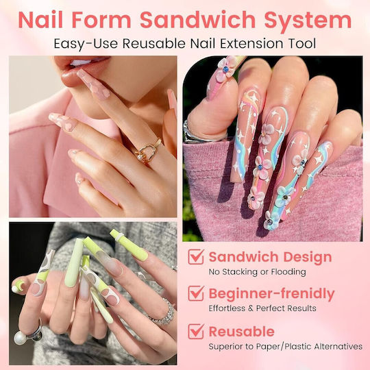 Sandwich Nail Dual Forms Coffin 240pcs