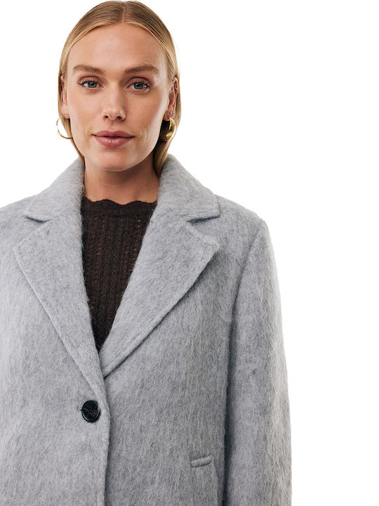 Wool Women's Coat Lt Grey