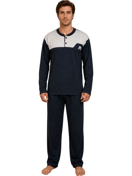 Rimoli Winter Men's Pyjamas Dark Blue