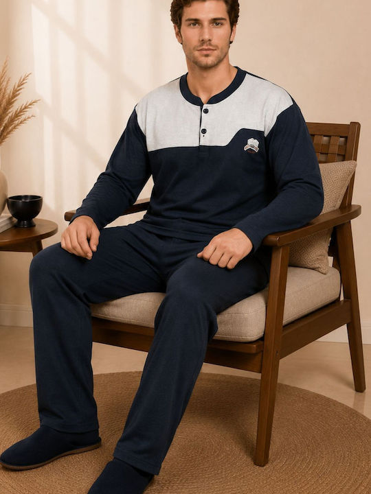 Rimoli Winter Men's Pyjamas Dark Blue