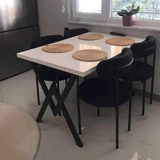 Onita Scaun Bucătărie Cu Material Textil Negru