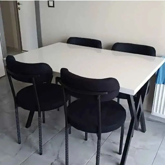 Onita Scaun Bucătărie Cu Material Textil Negru