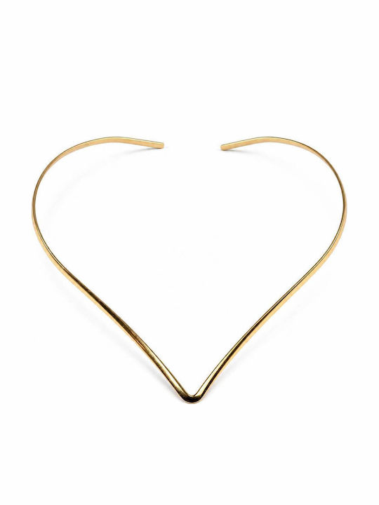 Cuoro Choker From Gold Plated Steel