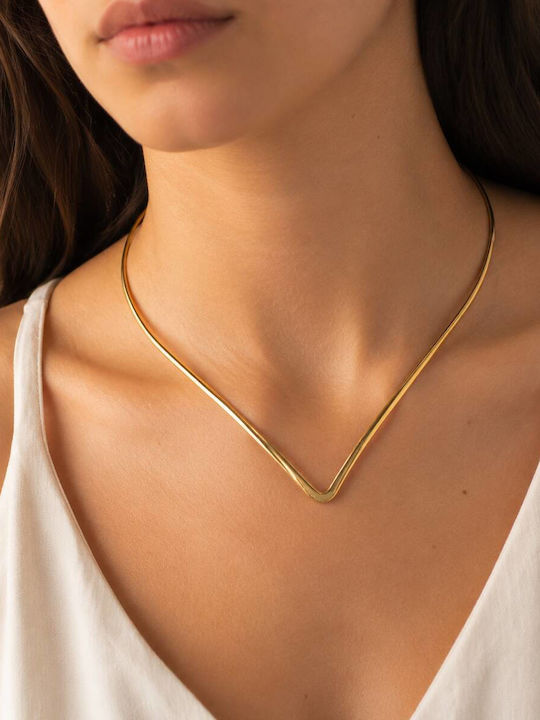 Cuoro Cuoro Choker Mit Herz-Design Aus Vergoldetem Stahl