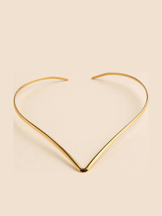 Cuoro Cuoro Choker Mit Herz-Design Aus Vergoldetem Stahl