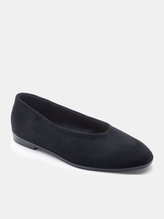 Women's Pointed Toe Ballerina Shoes In Black Colour