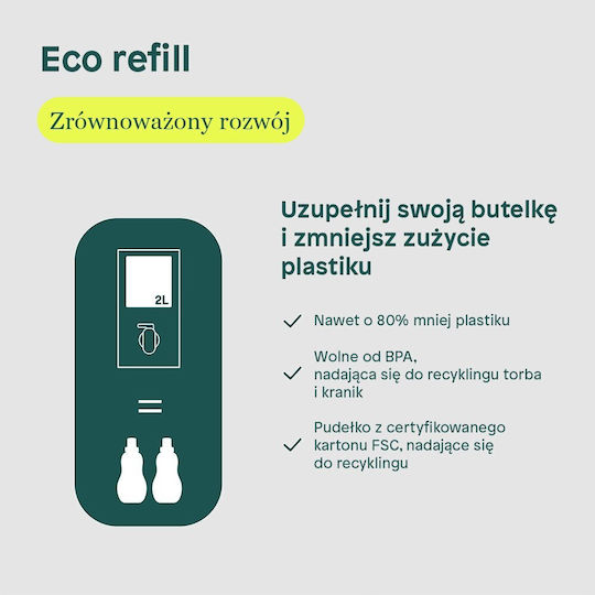 Lichid De Spălat Vase Sticle Pentru Copii Fără Parfum Reumplere 2l