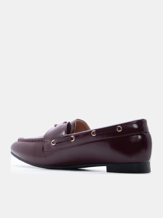 Women's Moccasins In Burgundy Colour