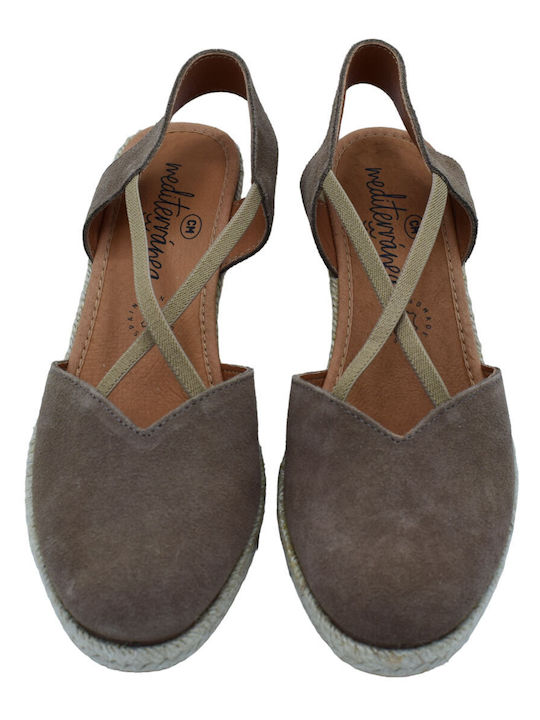 Summer Women's Platform Shoes In Brown Espadrille Style
