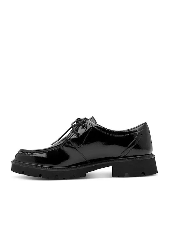 Lackleder Damen Mokassins in Schwarz Farbe