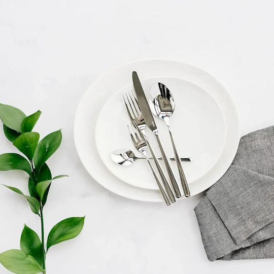 Duka Set de tacâmuri din oțel inoxidabil argintii 60 bucăți
