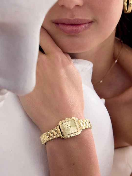 Nixon Women's Watch 21mm Battery with Gold Metal Bracelet
