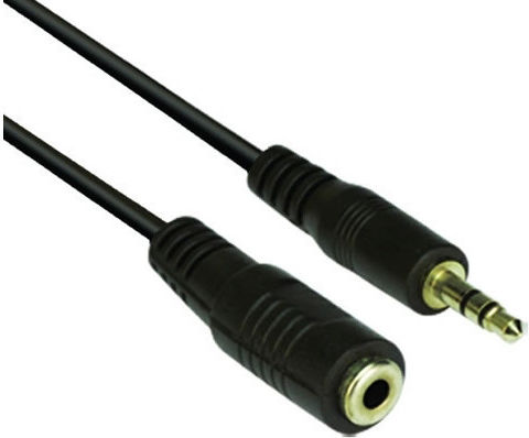 VCom Cablu Audio Jack 3.5mm Male - 3.5mm Feminin Negru CV202-10