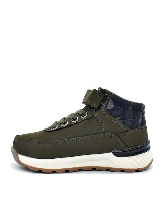 Ascot Mini Kids Military Boots with Laces Khaki
