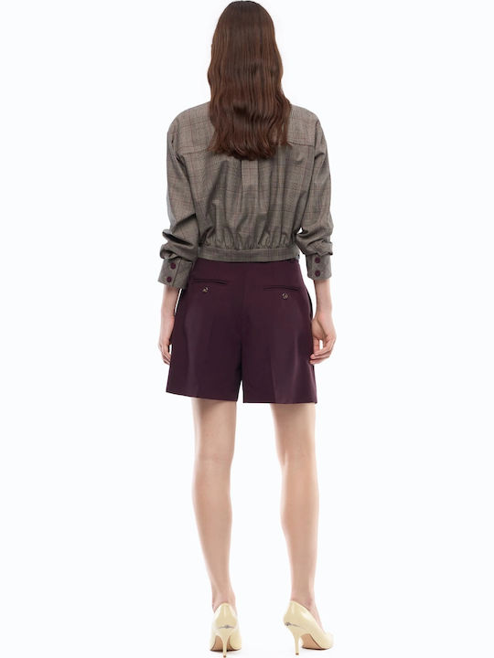 Pinko Pantaloni scurți pentru femei Burgundy