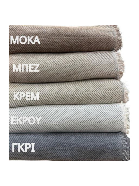 Linea Home Cod Σετ Ριχτάρια 3τμχ Chenille Κρεμ
